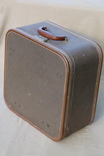 photo of vintage Remington  portable typewriter w/ tweed case, 50s Remington Quiet-Riter typewriter #4