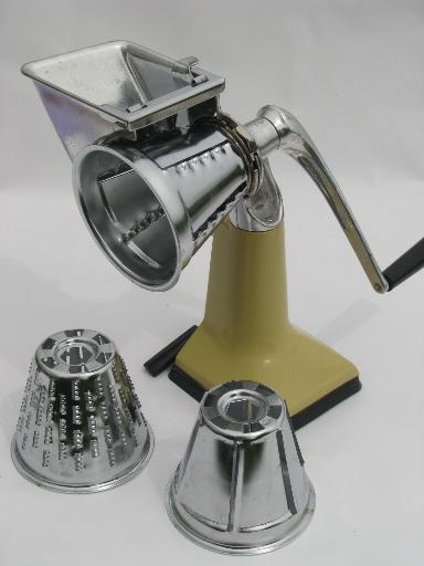 photo of vintage Rival Shred-O-Mat hand crank salad master slicer/shredder/grater #1