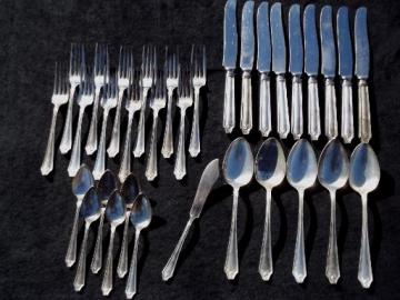 catalog photo of vintage Rogers silver plate Elizabeth / marigold flatware, estate lot