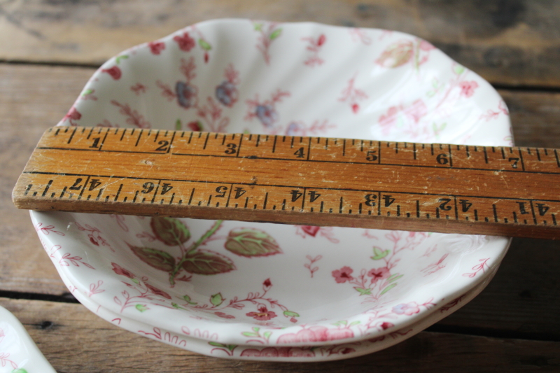 photo of vintage Rose Chintz china Johnson Bros England, dinner plates, bowls, cups & saucers  #2