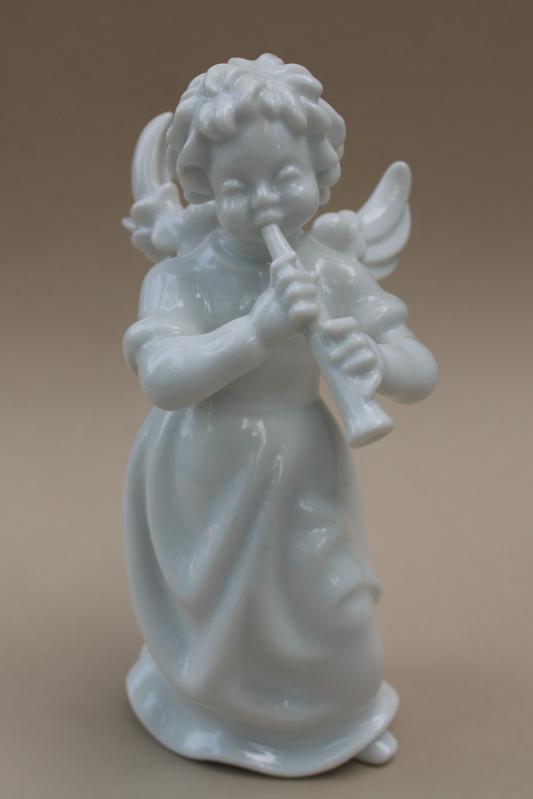 photo of vintage Rosenthal china angel figurine, pure white porcelain blanc de chine #1