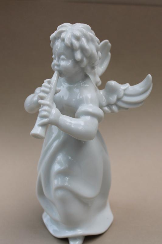 photo of vintage Rosenthal china angel figurine, pure white porcelain blanc de chine #3