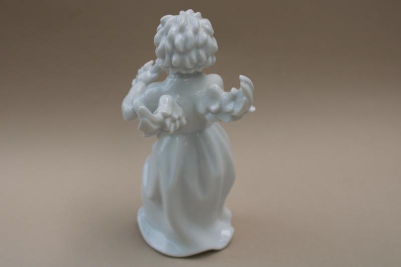 photo of vintage Rosenthal china angel figurine, pure white porcelain blanc de chine #4