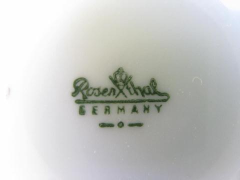 photo of vintage Rosenthal gold wedding band china, pure white sauce bowls set #2