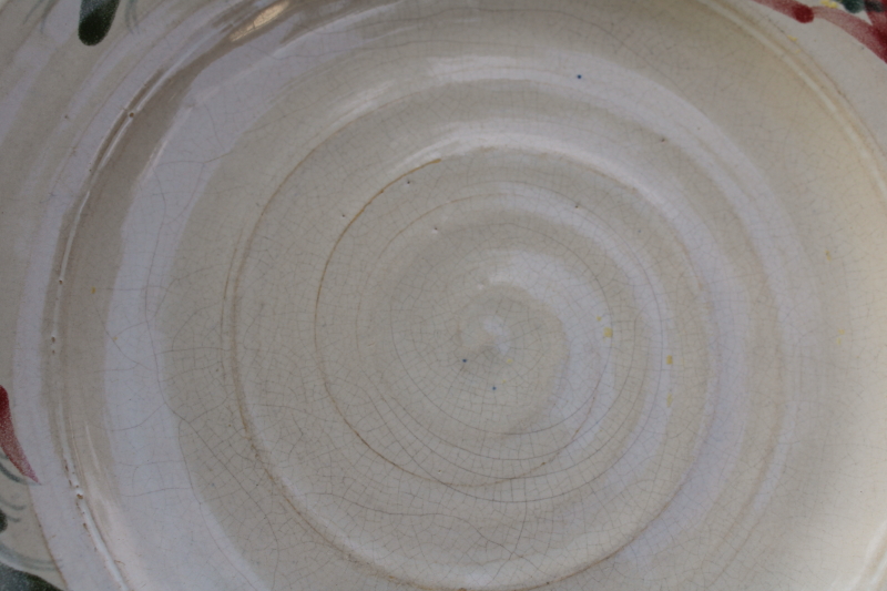 photo of vintage Rowe pottery French Country hand painted stoneware salad plates set of 4  #2