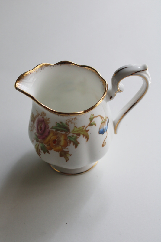 photo of vintage Royal Albert Evesham floral pattern cream pitcher, small creamer  #1