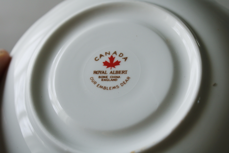 photo of vintage Royal Albert bone china cup & saucer set, Canada wildflowers of the Canadian Provinces  #7