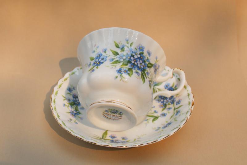 photo of vintage Royal Albert china cup & saucer set July birthday month flowers #5