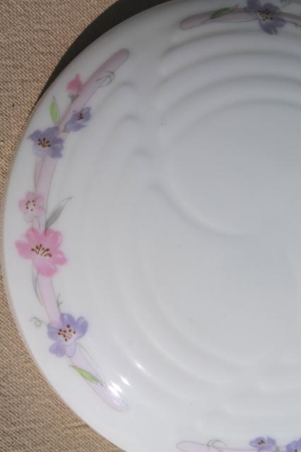 photo of vintage Royal China Korea silk white floral pattern covered bowls or rice dishes #9