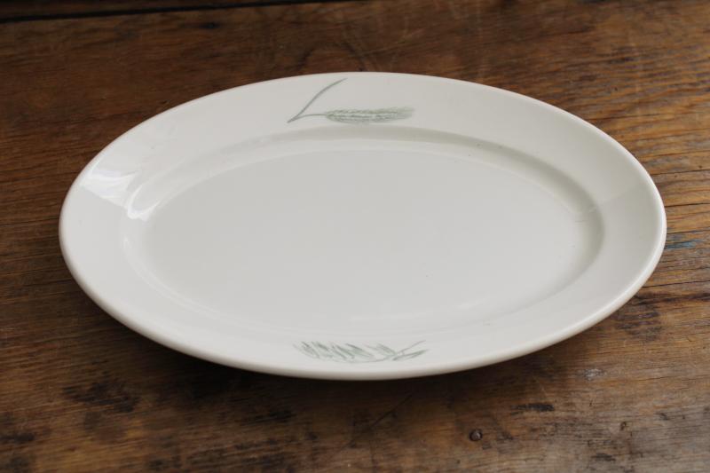 photo of vintage Royal Copenhagen ironstone china bread plate platter w/ oats & barley or wheat #2