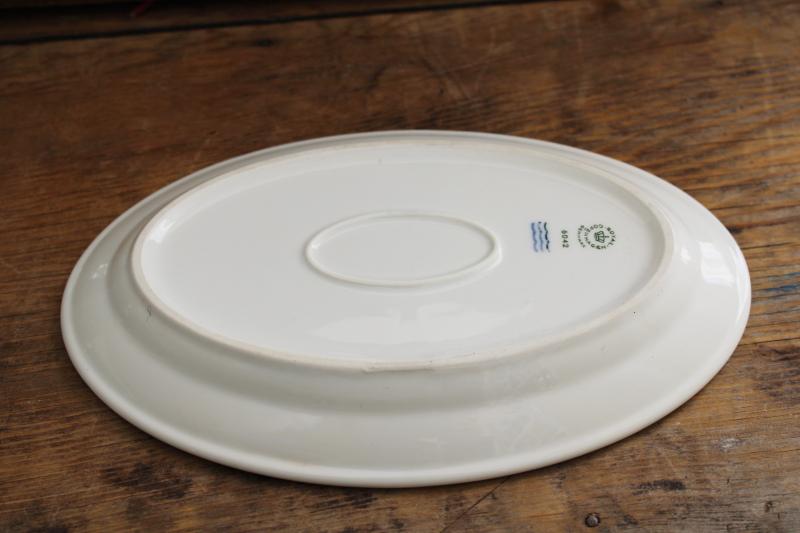 photo of vintage Royal Copenhagen ironstone china bread plate platter w/ oats & barley or wheat #4