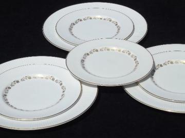 catalog photo of vintage Royal Doulton England china Fairfax dinner and salad plates lot