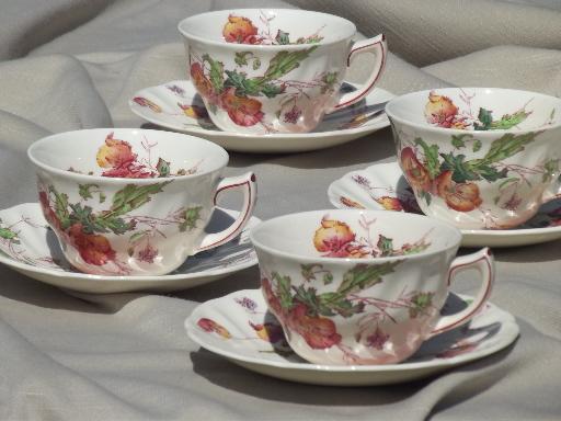 photo of vintage Royal Doulton Sherborne china cups and saucers #1