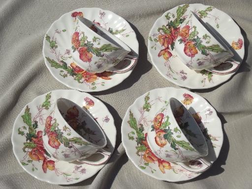 photo of vintage Royal Doulton Sherborne china cups and saucers #2