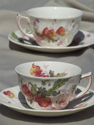 photo of vintage Royal Doulton Sherborne china cups and saucers #3