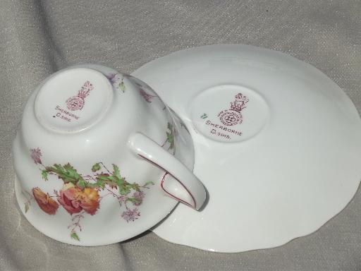 photo of vintage Royal Doulton Sherborne china cups and saucers #6