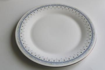 catalog photo of vintage Royal Doulton china dinner plate, Mignonette pattern 