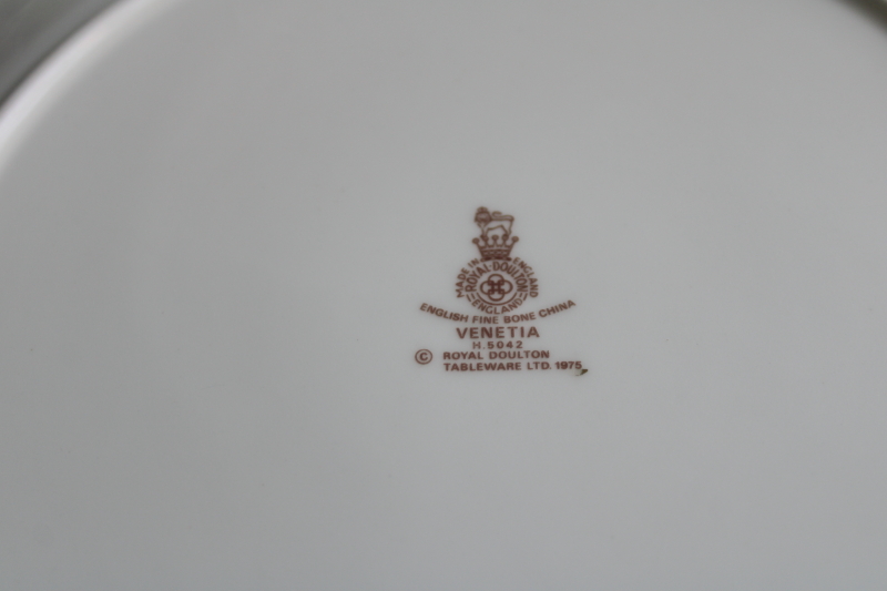 photo of vintage Royal Doulton china dinner plate, Venetia pattern  #5