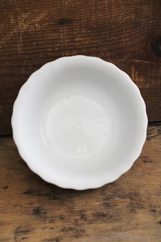 photo of vintage Royal Patent Ironstone England china bowl w/ fluted ladyfinger shape #2