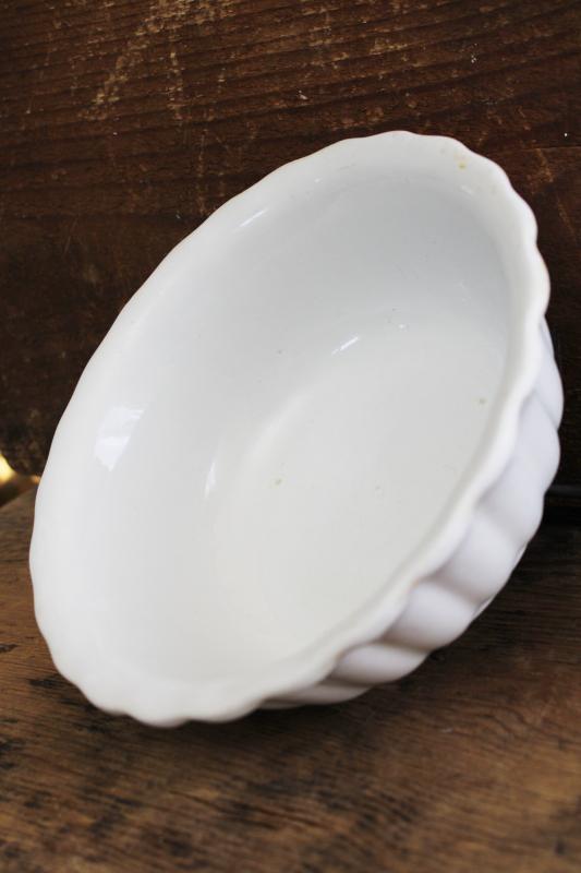 photo of vintage Royal Patent Ironstone England china bowl w/ fluted ladyfinger shape #8