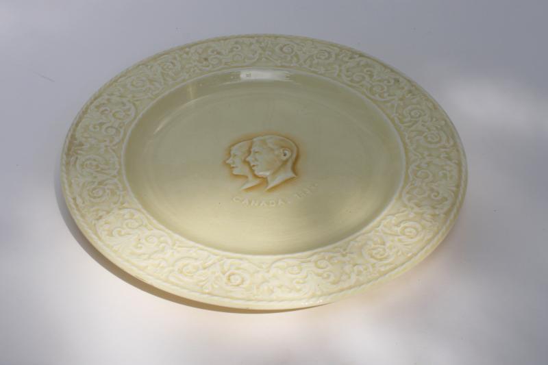 photo of vintage Royal Winton china plate 1939 Canada visit George VI & Elizabeth profile #6