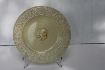 vintage Royal Winton china plate 1939 Canada visit George VI & Elizabeth profile