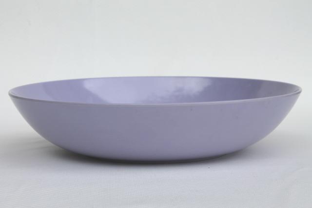 photo of vintage Royalon melmac salad / serving bowl, purple violet solid lavender color #3