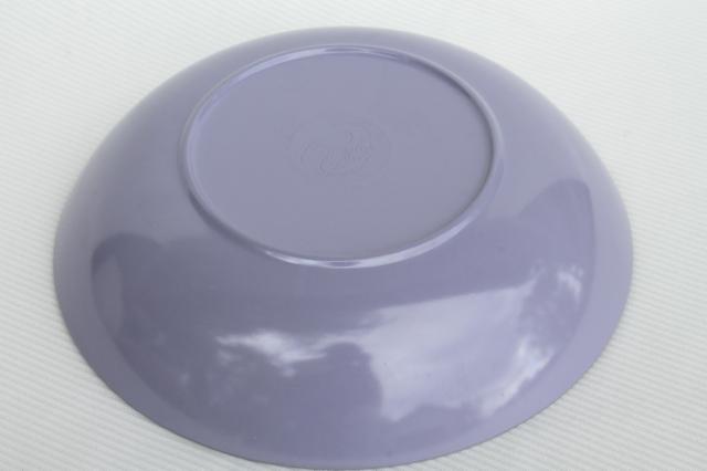 photo of vintage Royalon melmac salad / serving bowl, purple violet solid lavender color #4
