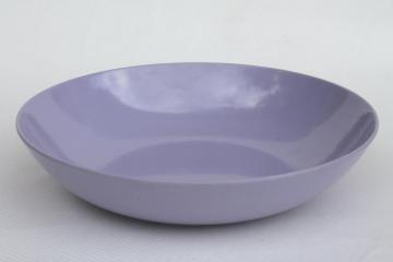 catalog photo of vintage Royalon melmac salad / serving bowl, purple violet solid lavender color
