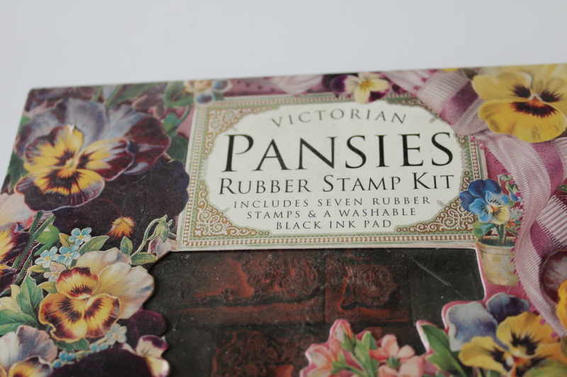 photo of vintage Rubber Stampede rubber stamps sets, Victorian Butterflies & Pansies Cynthia Hart  #3