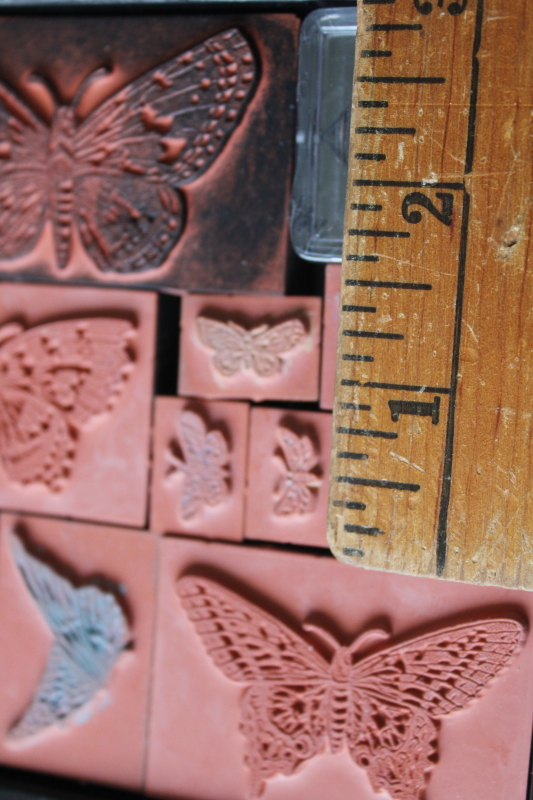 photo of vintage Rubber Stampede rubber stamps sets, Victorian Butterflies & Pansies Cynthia Hart  #6