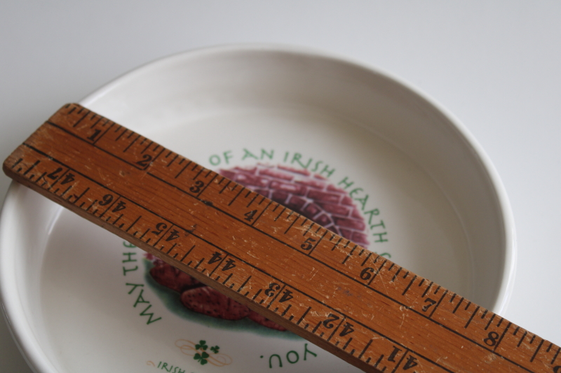 photo of vintage Russ Berrie Irish Blessing serving dish, oven safe baking pan for traditional soda bread #5