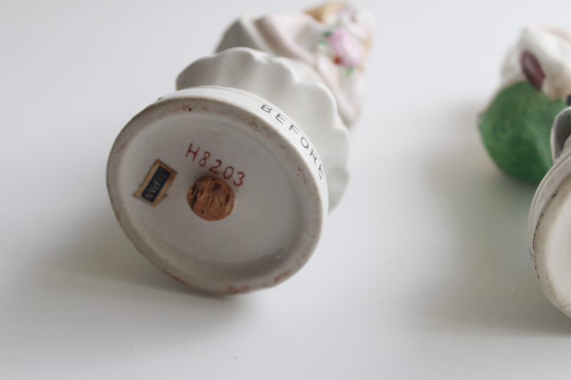 photo of vintage S&P shakers, Wedding Day Before & After, hand painted ceramic figurines  #8