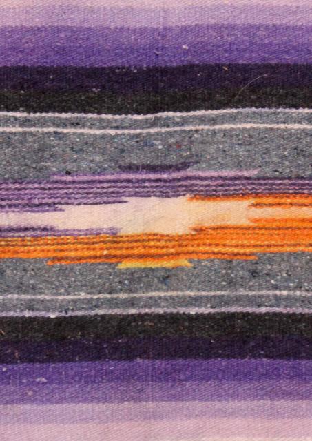 photo of vintage Saltillo Mexican Indian blanket southwest serape stripes #2