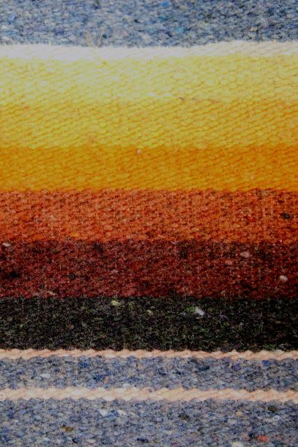 photo of vintage Saltillo Mexican Indian blanket southwest serape stripes #9
