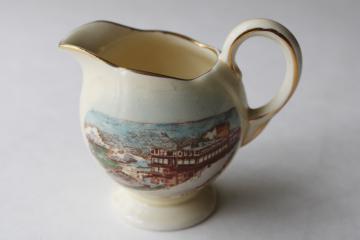 catalog photo of vintage San Francisco souvenir Cliff House rocks, Royal Winton Staffordshire china creamer