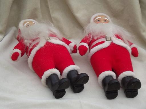 photo of vintage Santa doll lot, made in Japan Christmas decorations #4