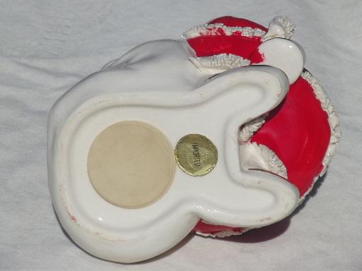 photo of vintage Santa savings bank, retro ceramic spaghetti Santa Claus made in Japan #6