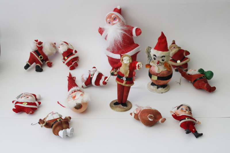 photo of vintage Santas lot, Santa Claus Christmas ornaments & holiday decorations most Japan #1