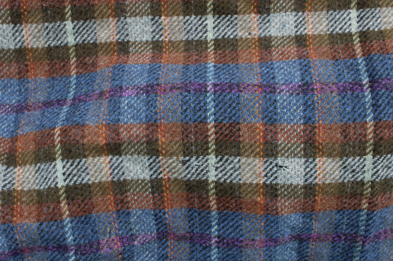 photo of vintage Scottish tartan plaid throw or shawl, all wool fabric woven in Scotland #2