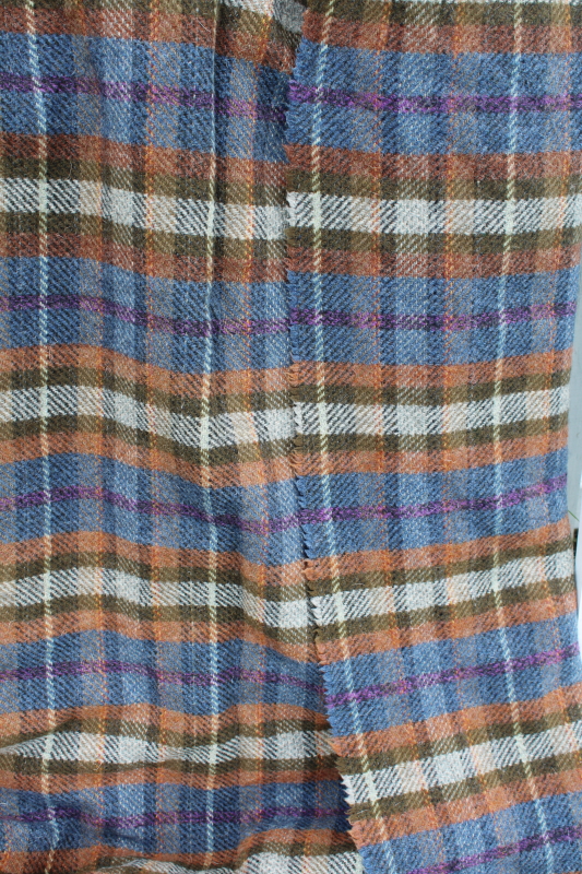 photo of vintage Scottish tartan plaid throw or shawl, all wool fabric woven in Scotland #4