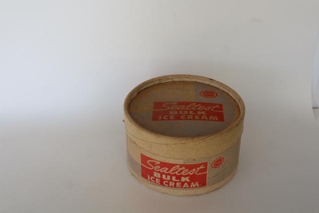 photo of vintage Sealtest ice cream bucket, paper container old dairy advertising #2