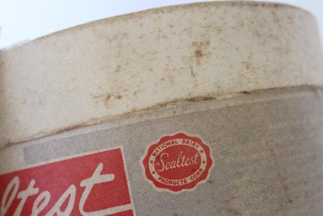 photo of vintage Sealtest ice cream bucket, paper container old dairy advertising #7