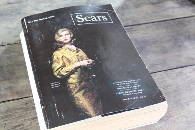 photo of vintage Sears catalog, Fall Winter 1963 big book, collectors reference 60s retro #1