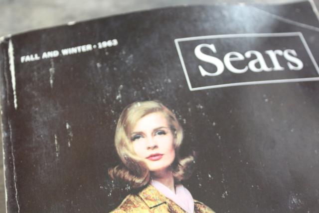 photo of vintage Sears catalog, Fall Winter 1963 big book, collectors reference 60s retro #13