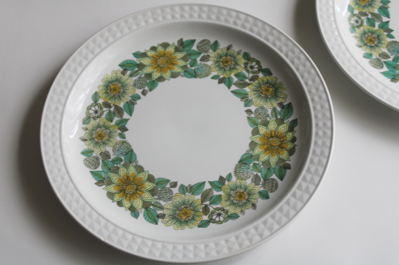 photo of vintage Sevilla floral Pontesa ironstone china dinner plates Castilian collection Spain  #2