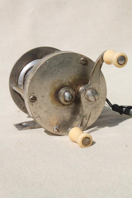 photo of vintage Shakespeare Tackle Co fishing reels, Pflueger Trump  1943 & Criterion 1960 #11