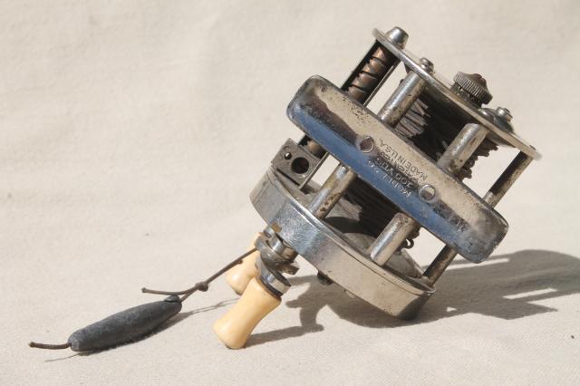 photo of vintage Shakespeare Tackle Co fishing reels, Pflueger Trump  1943 & Criterion 1960 #14