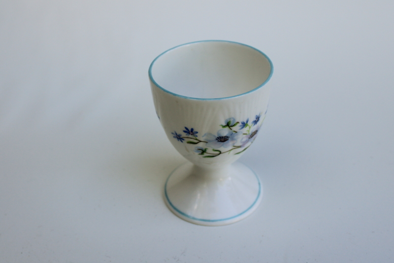 photo of vintage Shelley England fine bone china egg cup, Dainty Blue Rock floral #2