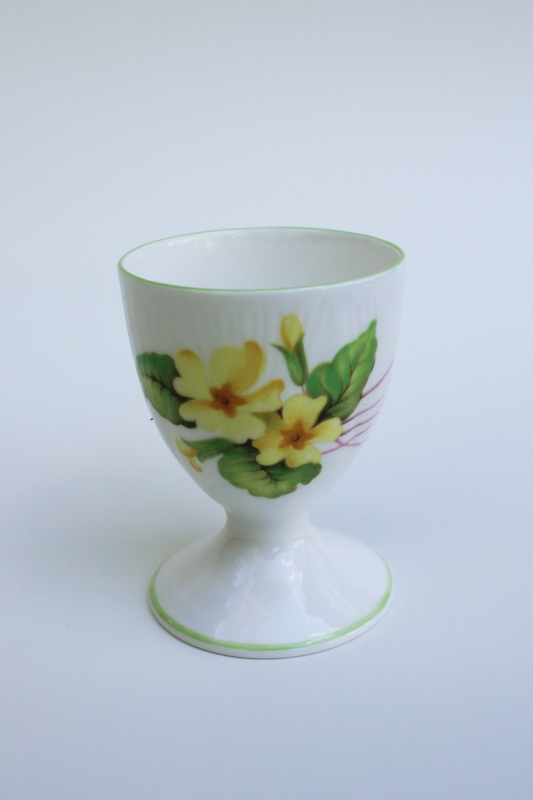 photo of vintage Shelley England fine bone china egg cup, Dainty Primrose pattern #1